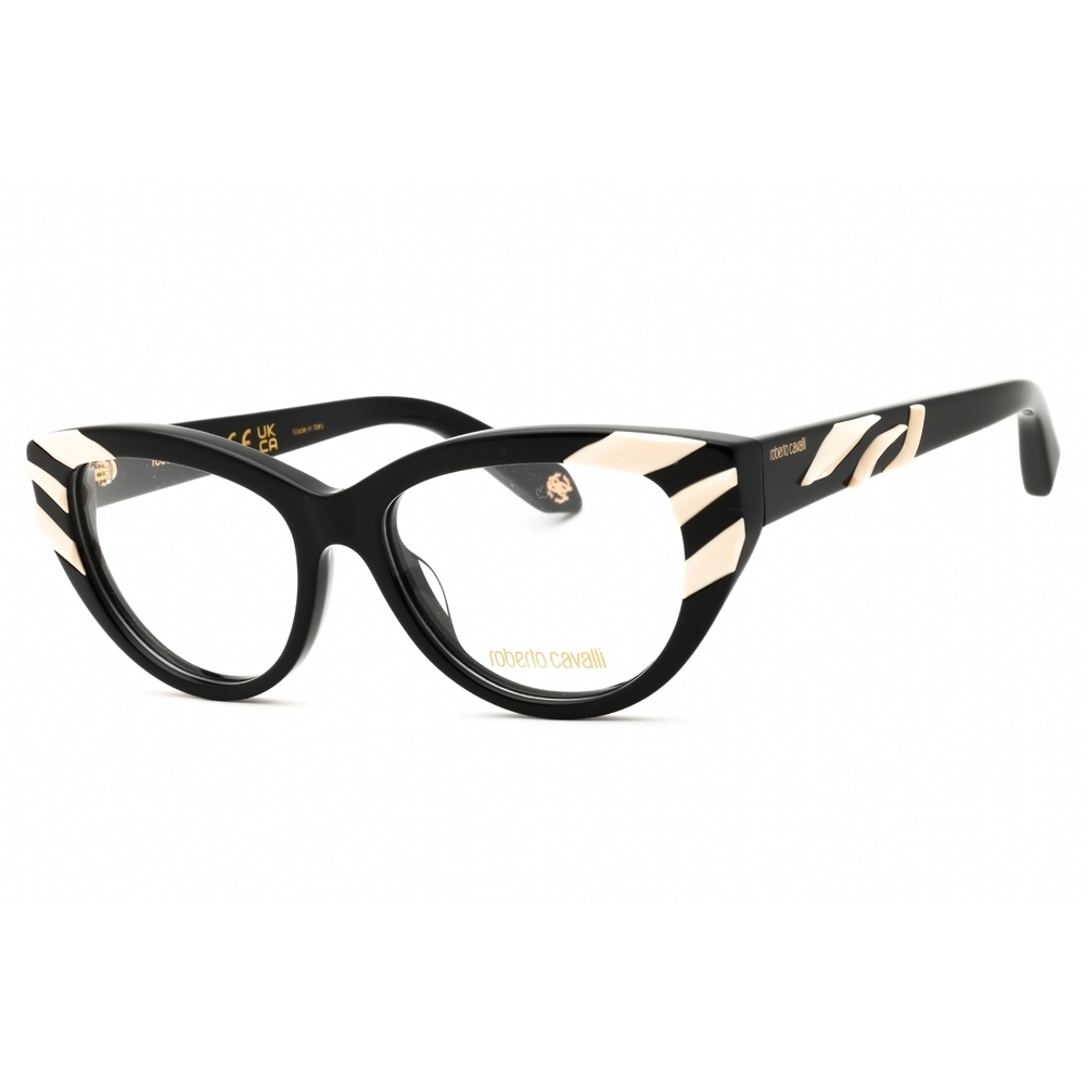 Roberto Cavalli VRC024V Eyeglasses Black Acetate Cat-Eye
